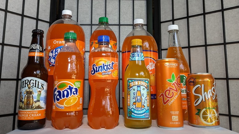 Orange soda selection