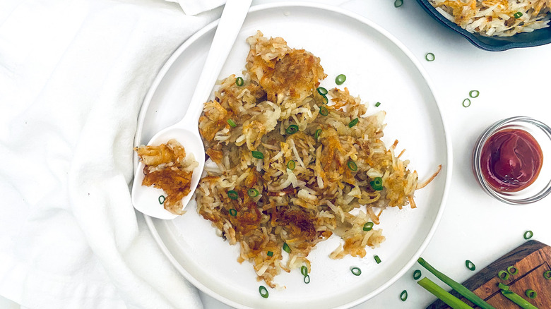 hash browns with green onions
