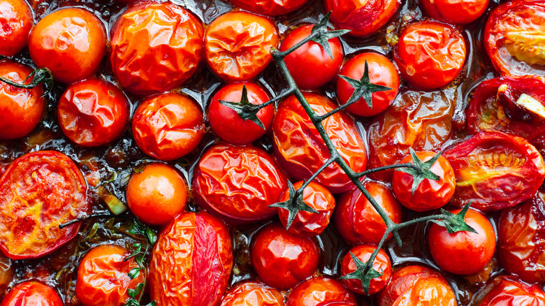 Blistered cherry tomatoes